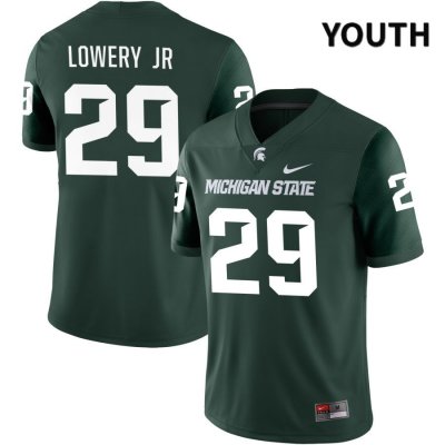 Youth Michigan State Spartans NCAA #29 Marqui Lowery Jr Green NIL 2022 Authentic Nike Stitched College Football Jersey FQ32D02GX